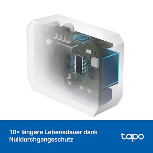 Tapo S110E WLAN und Bluetooth Smart Relaisschalter, Dry/Wet Contact, 1 Kanal, 10A, Lichtschalter, Garagentoröffner, Energieerfassung, Kompatibel Mit Alexa, Matter, Kein Hub Erforderlich