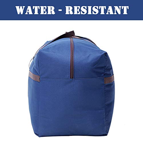 Large Blue Duffel Storage Bag - Premium-Quality Heavy Duty 600D Polyester Oxford Cloth with Handles and Reinforced Seams - 45