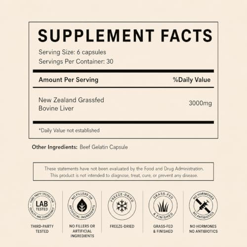 Primal Being Grassfed Beef Liver Capsules