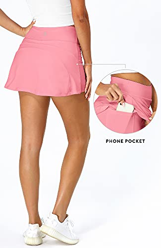 Image of icyzone Athletic Tennis Skirts for Women with Pockets Shorts, Workout Running Golf Skorts