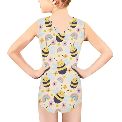 Image of Girls Swimsuit 3-14Y One Piece Swimwear Sleeveless Girls Bathing Suit
