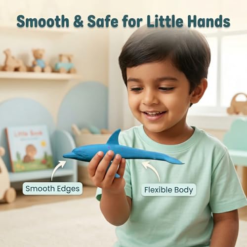 Image of ZESTHOME Aquatic Fish Toys for Kids | Ocean & Sea Animal Toy Set - Jellyfish, Shark, Dolphin, Whales & More - Marine Creatures Action for Boys & Girls | Imaginative Play Birthday Gift | 12-Piece