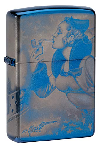 Zippo Lighter: Windy The Zippo Girl by Mazzi, Photo 360 - Sapphire 80928