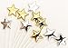AILEXI Toppers Decorati A Mano con Torta Glitter 10 Pezzi per Torta Cuptorta E Gelato - 5 Stelle in Oro e 5 Stelle in Argento