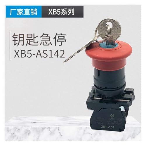 Bouton d'arrêt d'urgence XB5-AS142 à clé rotative IINKUEYK