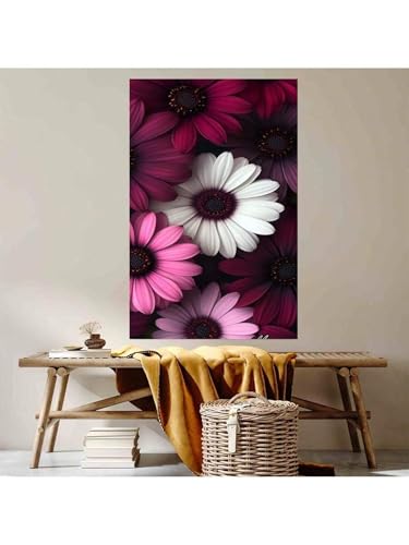 Lienzos florales estéticos de 80x140 cm con marco para decorar el dormitorio moderno 3