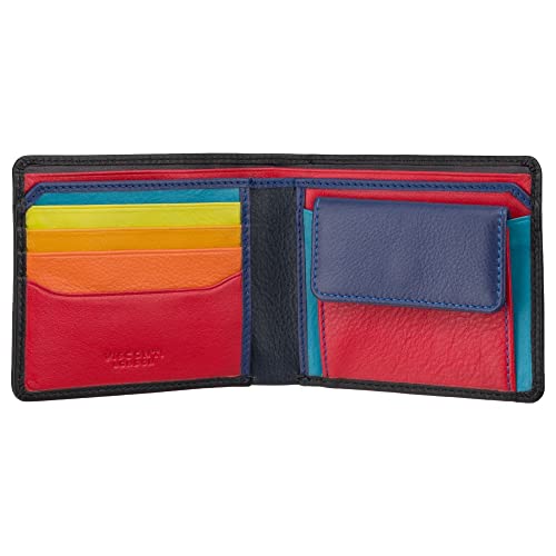 VISCONTI Spectrum Collection Gulzar Leather Wallet with RFID and Tap and Go SP61 Black/Hawaii