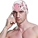susiyo Pink Cute Hippo Animals Mens Swim Caps Polyester Swimming Hat for Adult and Youth