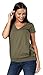 Produktbild HAPPY MAMA Damen Umstandsmoden Top Still T-Shirt Lagendesign Kurze Ärmeln 1262 (Khaki, 36, S)