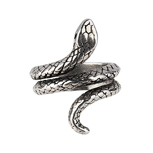 Beauty7 Anillo Retro de Cobre Abierta de Espiral Joyería de Serpiente Bronce...