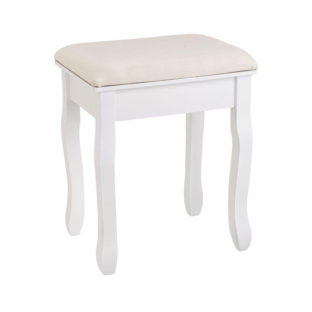 Banquette Grace bois MDF blanc DRW petit banc de rangement entree