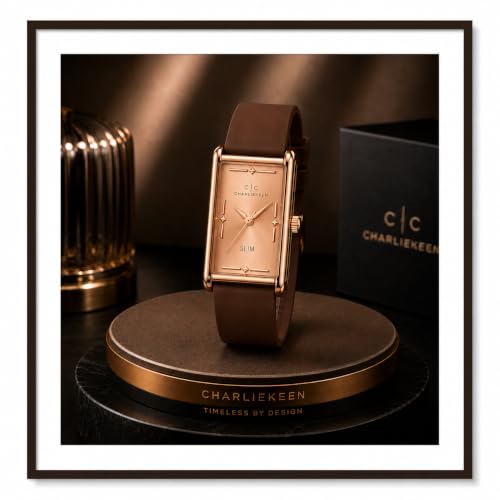 Image of CHARLIEKEEN Slim Rectangular Mens Analog Watch