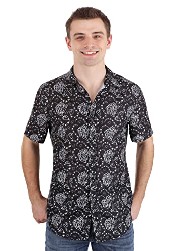 beetlejuice dress shirt Beetlejuice Spider Button Down Shirt, Multi, Small