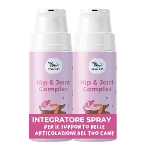 Hip & Joint Complex - Integratore Articolazioni Cane | Topper Liquido con Glucosamina, Collagene, Calcio e Omega 3‑6, per Articolazioni Cane Anziano e Mobilità | 2x100 ml | Hygge Dog