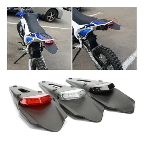 Feu arrière universel à LED avec support plaque pour moto endommagée