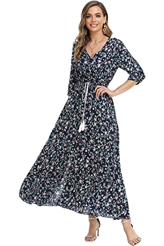 Image of Casual Summer Dresses for Women 2026 Maxi Dress Flowy Bohemian Beach Party