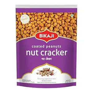 Bikaji Nut Cracker – Crunchy Coated Peanuts 14.11 oz (400g) Pack| Ready to Eat Coated shing dana, Spiced Gram Flour sing bhujia with Authentic Indian Tast for Bar Snacks, Tea-Time & On-the-Go Munching