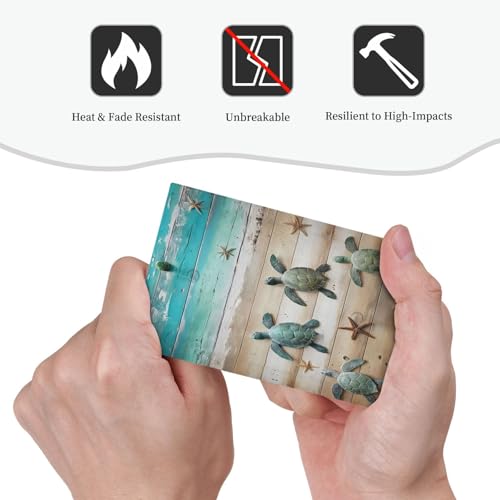 Decorative Light Switch Cover Plate Turtle Starfish Beaches Blue Wood Plank 1 Gang No Device Single Blank Outlet Covers Wall Plate Cover Switchplate Electrical Faceplate