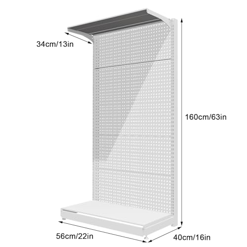 Generico Pannello Forato per Attrezzi da Garage, Porta Punte da Trapano, Porta Chiavi Inglesi, Pannelli forati in Metallo autoportanti e Resistenti con Piastra Superiore - Ampio Organizer da 50x75 po