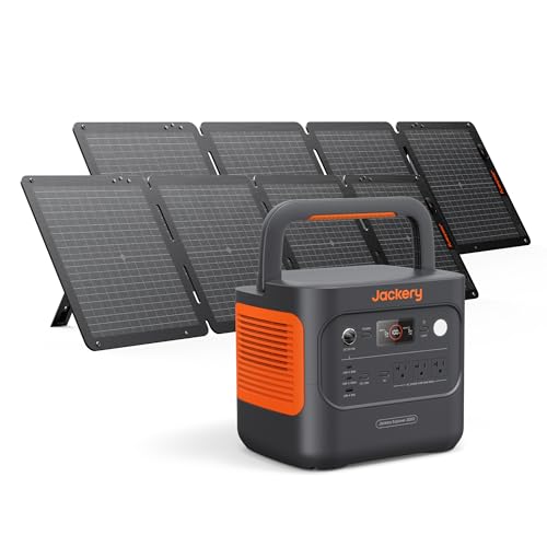 Jackery Solar Generator 2000 v2 with 2X Solar Saga 100W, 2042Wh/2200W LiFePo4 Portable Power Station, 20ms UPS Home Backup, USB-C PD 100W Fast Charging for Power Outages, Emergencies, Campin