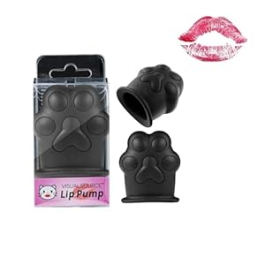 SFBBCLOZ Lip Plumper Cute Silicone Cat Paw Lip Pumper Device Quick Natural Lip Enhancer Tool Fuller Lip For Beauty Gadgets Sexy Lip Mouth (Black)