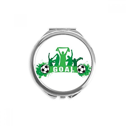 Miroir rond de poche football sport de maquillage portable aux finitions soignées DIYthinker