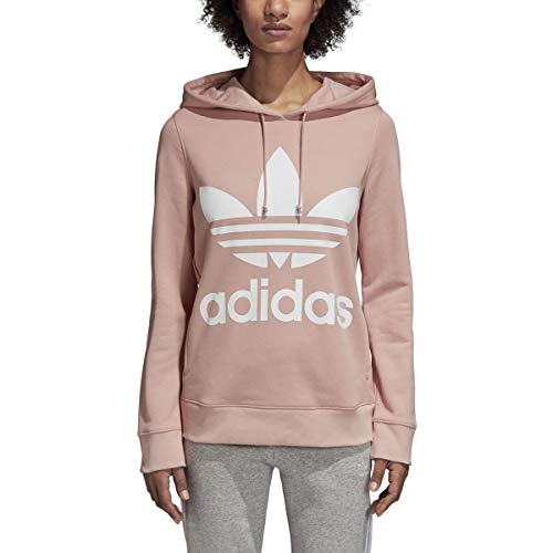 adidas Originals Women's Trefoil Hoodie, Pink Spirit, X-Small