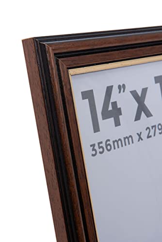 Wall Space 14x11 Brown Frame with Gold Inset, Brown with Gold Line, 14x11 inches - Image 3