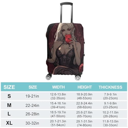 Vampire Pinup Travel Luggage Cover Suitcase Protector Baggage Covers for Men Women M2
