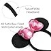 JIAHANG 3D Polka Dot Mouse Ear Headband with Satin Bow, Pink Hair Bow Photography Headband, Fashion Headwear for Women Girls