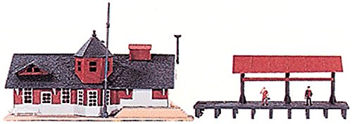 image for Model Power HO Scale Building Kit - Station And Freight Shed