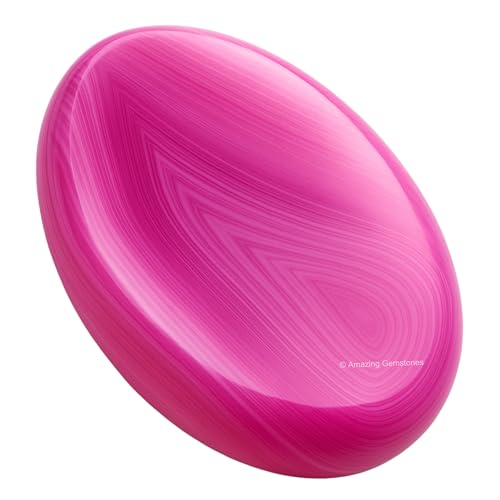Image of Amazing Gemstone Pink Onyx Worry Stone Crystals & Healing Stones - Worry Stones for Stress Relief Gifts - Piedra Crystal Fidget for Meditation, Relaxation - Unique Stocking Stuffers & Birthday Gifts