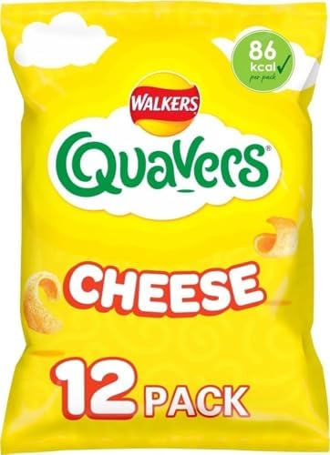 Walkers Quavers Cheese Multipack Snacks Crisps 12x16g