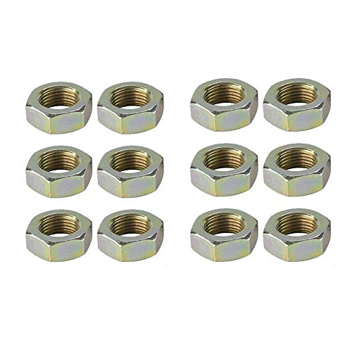 Steel Jam Nuts, 3/4 Inch-16 NF Fine Thread, LH and RH, 12 Pack