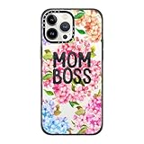 CASETIFY (ケースティファイ) コンパクトケース iPhone 13 Pro Max用 [軽量 / 4フィート 2X 軍用グレードの落下保護/スリム] - MOM BOSS - クリアブラック