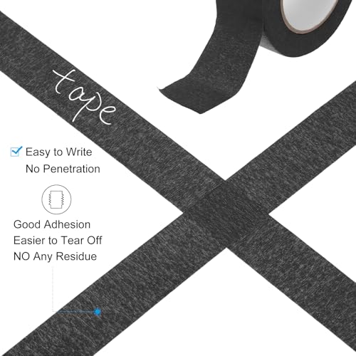 Image of PATIKIL Masking Tape 2 Inch x 60 Yard, General Purpose Adhesive Painting Tape Painters Tape for Arts Crafts Label, Black