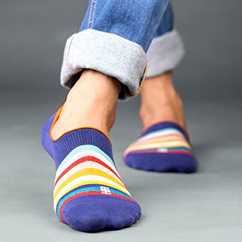 Image of SockSoho Premium Loafer Cotton Socks for MEN - (COLOR: Multicolor | Loafer Length | 7-12 UK Size)