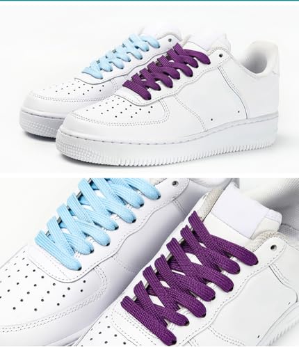 Image of Sechunk Flat Shoelace set of 2 pairs 29 Colors 12 lengths Shoe Lace For Sneakers