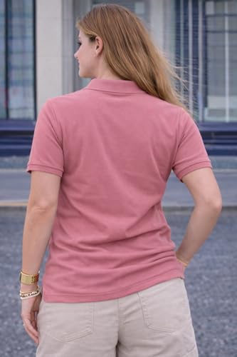 Image of Mack Jonney Women's Cotton Polo T-Shirt|Solid Regular Fit|Half Sleeve Collar T-Shirt for Casual Wear-MJ-32
