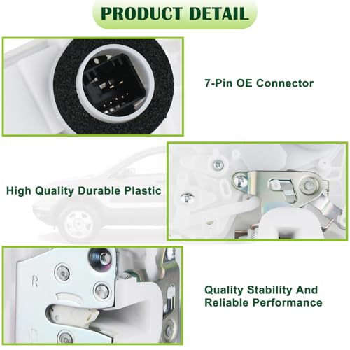 Image of Power Door Lock Latch Actuator Motor with Rod Rear Right Side Compatible with 2007-2011 Honda CR-V Replaces 72610-SWA-A01 72610SWAA01