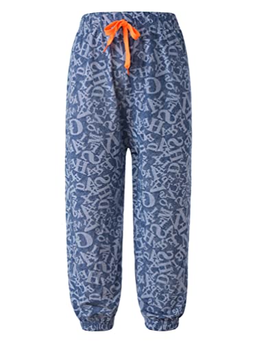 Kids Girls Loose Fit Casual Sport Pants Workout Denim Bloomers Running Jogging Trosuers Sportswear