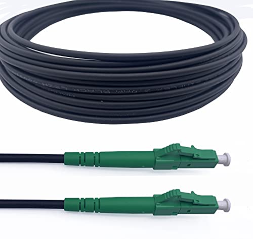 Cavo Fibra Ottica Corazzato OS2 LC/APC A SC/APC 15m - Singlemode 9/125, Guaina LSZH Bianca, Per FTTH