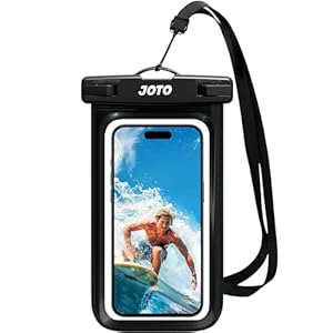 JOTO Waterproof Phone Pouch Cellphone Dry Bag Case for iPhone 15 14 13 12 Pro Max Xs Max XR X 8 7 6S Plus SE, Galaxy S23 S22 S22+ S21 FE up to 7″ -Black