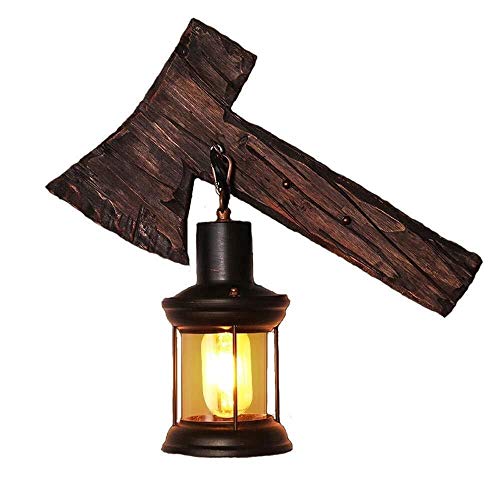 Aplique de pared vintage de madera para iluminar rincones oscuros con estilo rustico 5