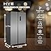 HYE American Style Side By Side Fridge Freezer, 505L, 92cm, No Frost, Inox Finish, 37dB Quiet, Premium American Fridge Freezer for Modern Kitchens, Ideal For Large Families - RF01AM505DS07 [2025]