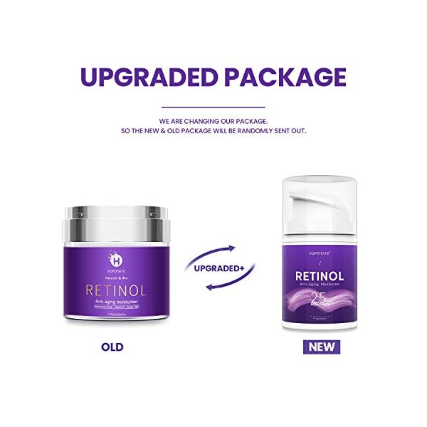 HOPEMATE-Premium-Retinol-Cream-Anti-Aging-Moisturizer-Cream-25-for-Face-and-Eye-Care-Anti-Wrinkle-Essence-with-Hyaluronic-Acid-Vitamin-E-and-Green-Tea-Day-and-Night-Cream-17-FlOz-50ml HOPEMATE Retinol Cream, Anti-Aging Moisturizer Cream 2.5% for Face and Eye Care, Anti-Wrinkle Essence with Hyaluronic Acid, Vitamin E and Green Tea, Day and Night Cream, 1.7 Fl.Oz, 50ml