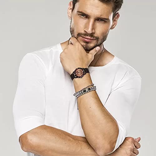 Image of PIRASO Analog Day and Date Working Display MESH Strap Watch for Men & Boys