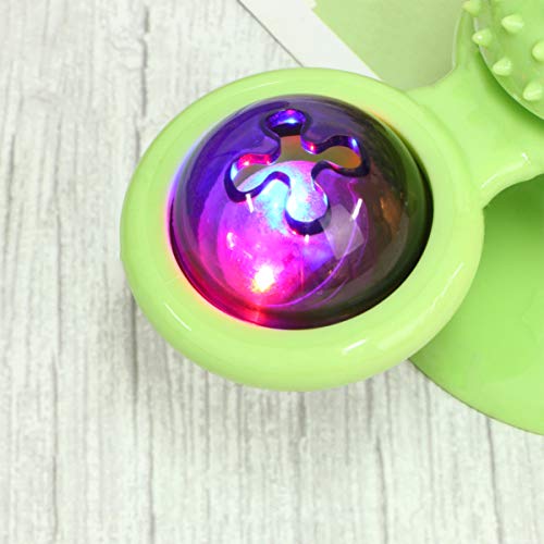 Brinquedos de gato Poppop Moinho de vento – Brinquedo interativo para gatos com ventosa, escova de c