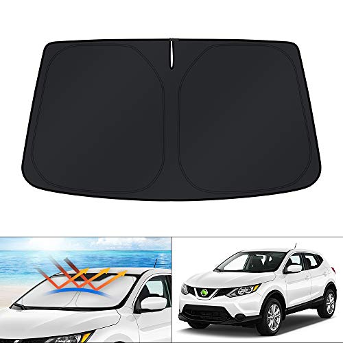 Image of KUST Windshield Sun Shade for 2017-2024 Nissan Rogue Sport Accessories (Not for Rogue) Sunshade Foldable Sun Visor Protector Blocks UV Rays Keep Your Car Cooler