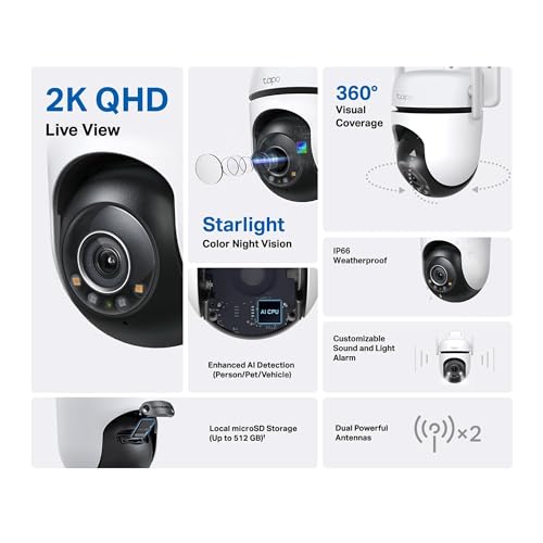 Tapo C520WS 2K Outdoor Security Camera with AI Detection - Image 3
